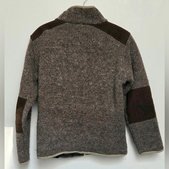 Vintage Laundromat 100% Wool Brown Zip-Up Outdoor Jacket Sz M Fleece Linning - Picture 9 of 12